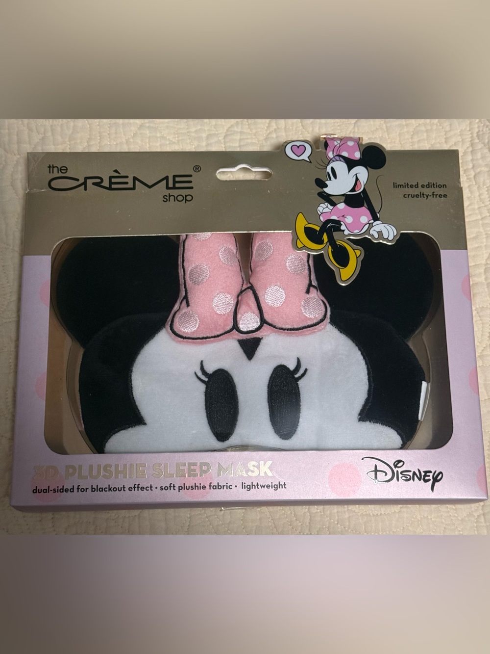 Creme Shop/Disney Collab Limited Edition Minnie Mouse 3D Plushie Sleep Mask! 🥰